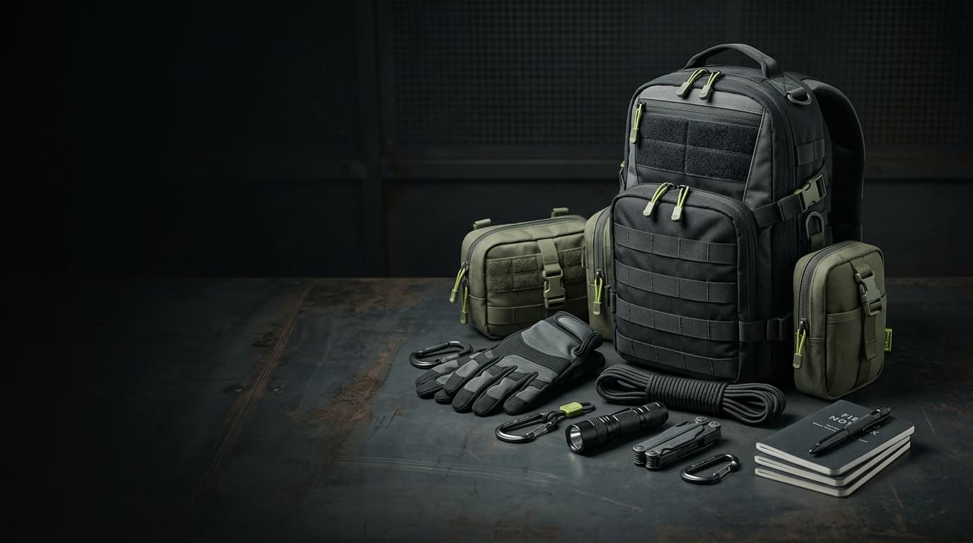 Curated tactical outdoor equipment starter bundle
